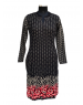 Women Kurti Black Dotted printed design